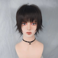 NATURAL BLACK FLUFFY SHORT HAIR  KF9261
