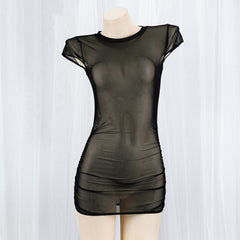 Transparent mesh bodysuit   KF705693