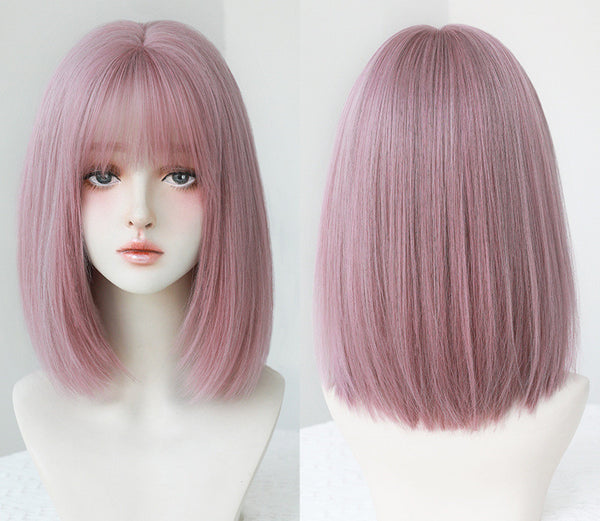 PINK SHORT STRAIGHT WIG  KF90599