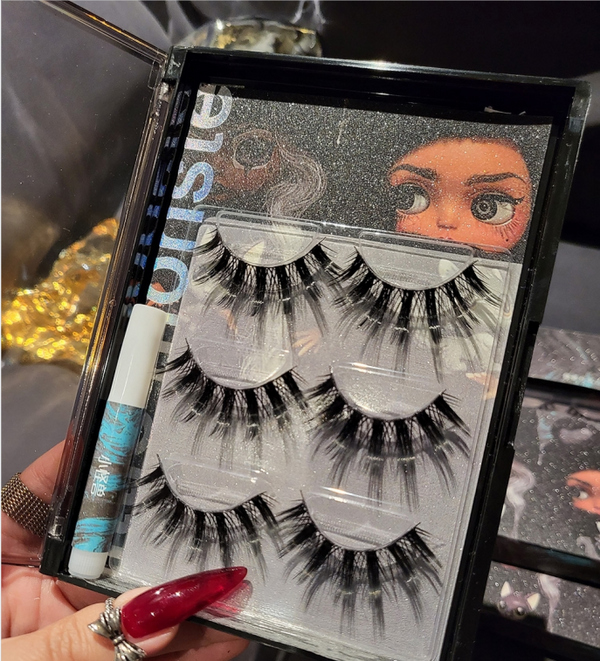 dark thick false eyelashes MK105