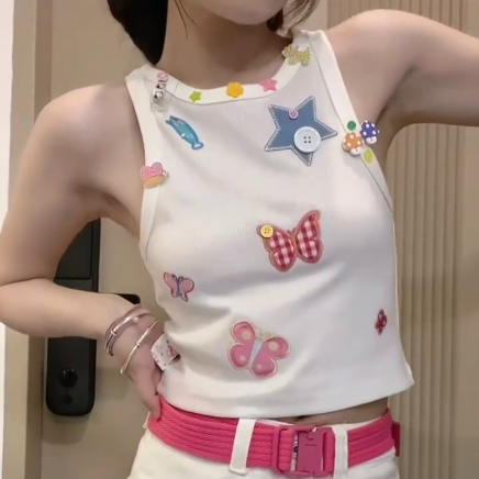 Colorful Butterfly Vest KF83894
