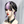 lolita black purple wig  KF11046