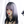 Black and purple gradient wig KF11047