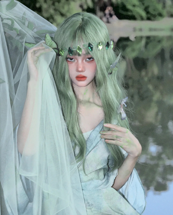 lolita green wig   KF11262