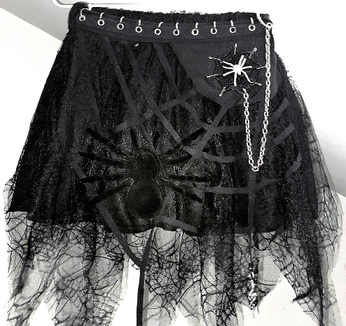 punk spider skirt    KF83952