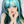 Hot girl green and black wig  KF11017