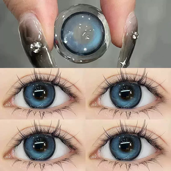 blue contact lenses (two pieces)  KF83823