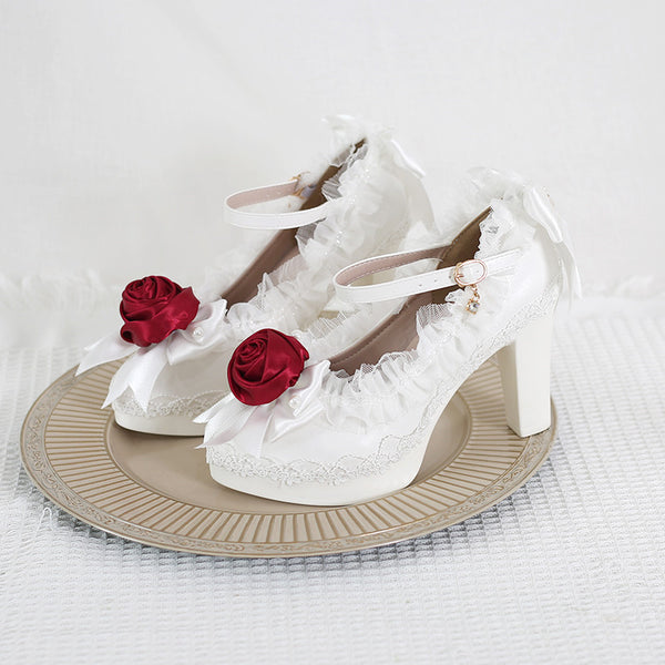 white high heels  KF83800