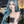 Blue and green wig   KF11194