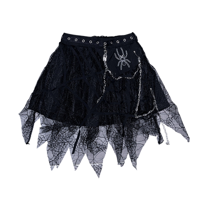 punk spider skirt    KF83952