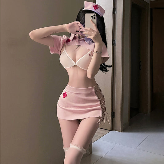 Pink Nurse Cosplay Uniform KF90003
