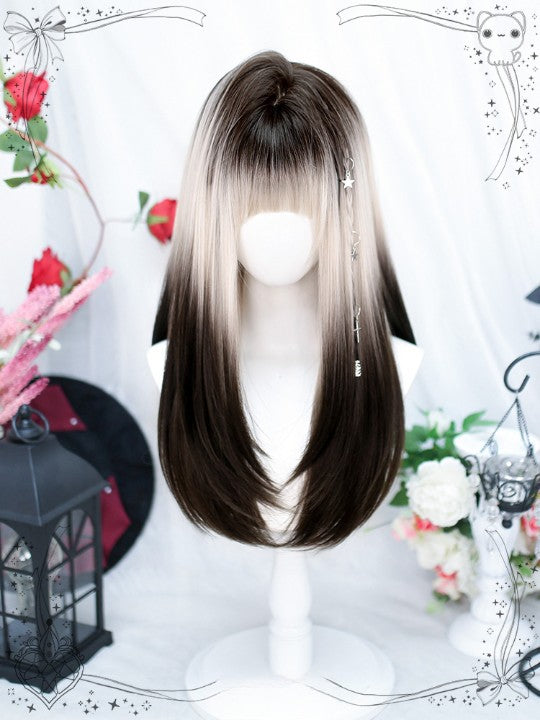 silver brown wig  KF11048