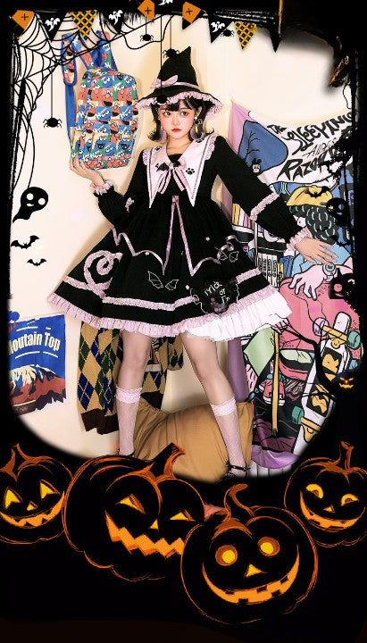 Gothic Halloween Dark Dress   KF70383