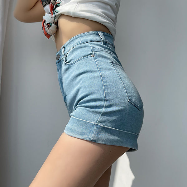 PLUS SIZE DENIM SHORTS KF83897