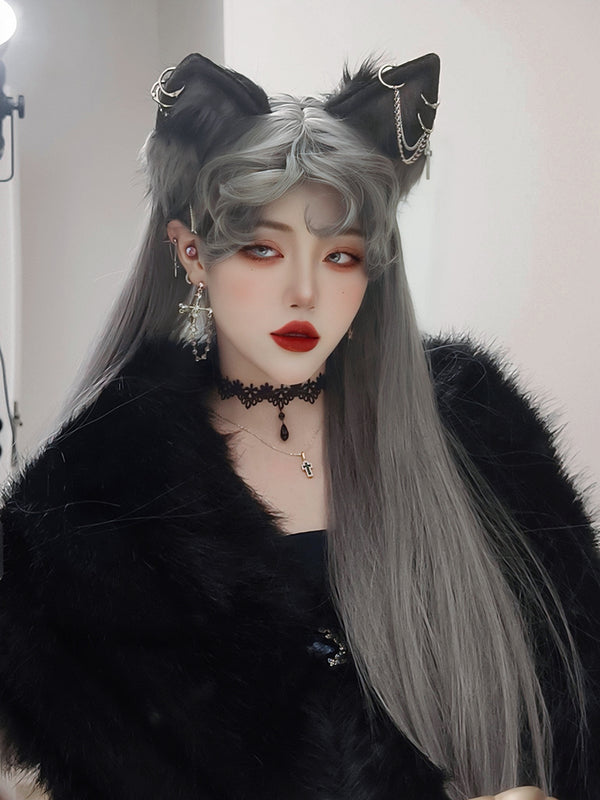 Gray lolita wig KF11023