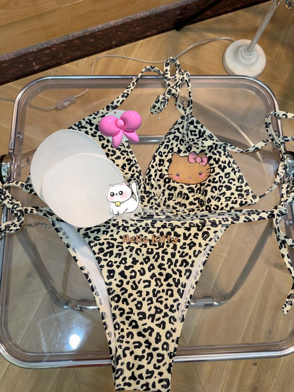 Cute leopard print swimsuit  KF11264