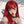 Red long straight wig KF9570