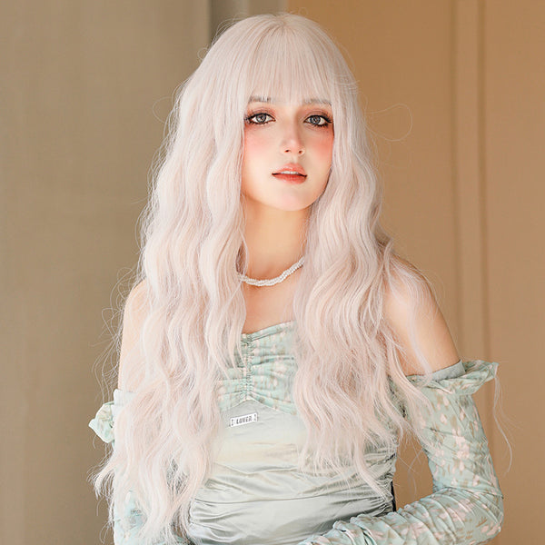 Silver Long Curly Wig   KF82910