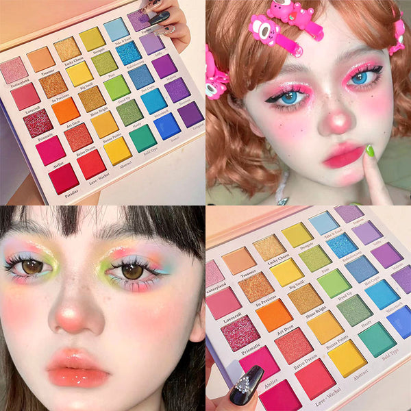 Rainbow Sequin Eyeshadow Palette MK117