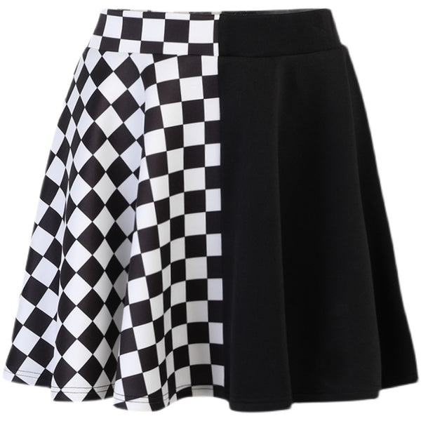 punk black and white skirt  KF70330