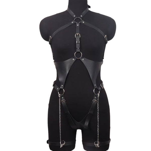 Red leather bondage suit  KF705860