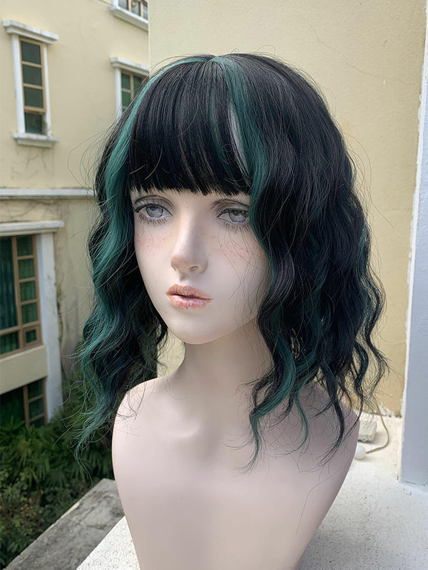 Dark green wig  KF11123
