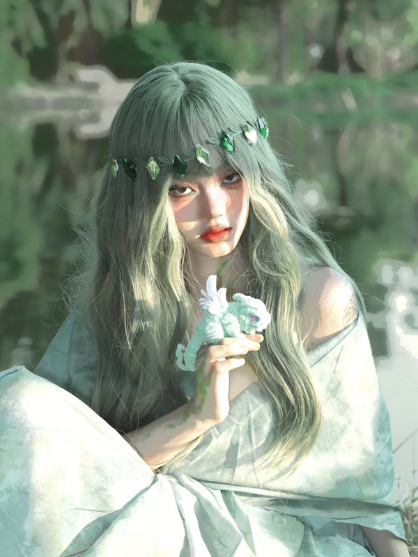 lolita green wig   KF11262