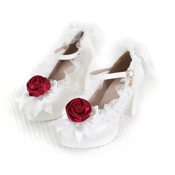 white high heels  KF83800