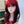 Red and black gradient wig  KF11225