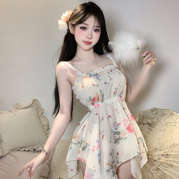 White floral  dress  KF1460