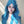 Blue-green wig KF9614