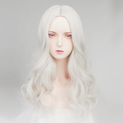 White long roll wig KF90499