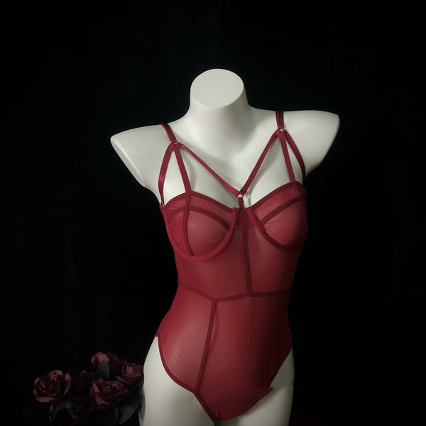 red one piece underwear  KF83987