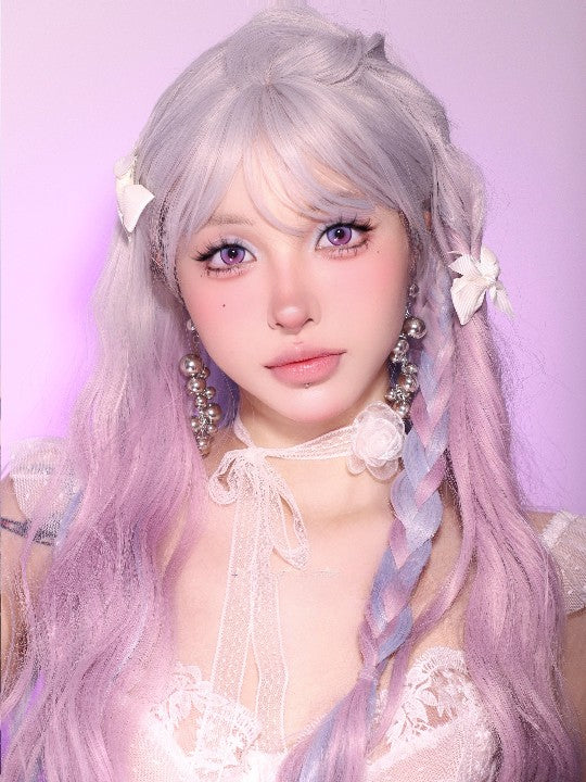 Pink and blue gradient long wig  KF11110