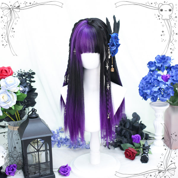 purple gradient wig KF11302
