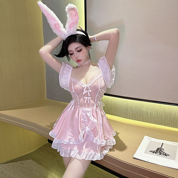 PINK CUTE  COSPLAY BUNNY GIRL DRESS KF90017