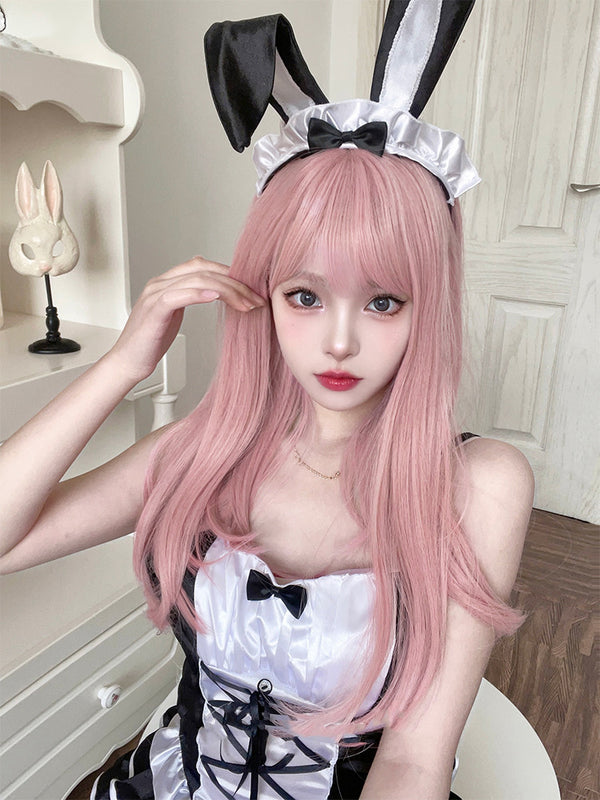 Pink gradient big wave wig KF24089