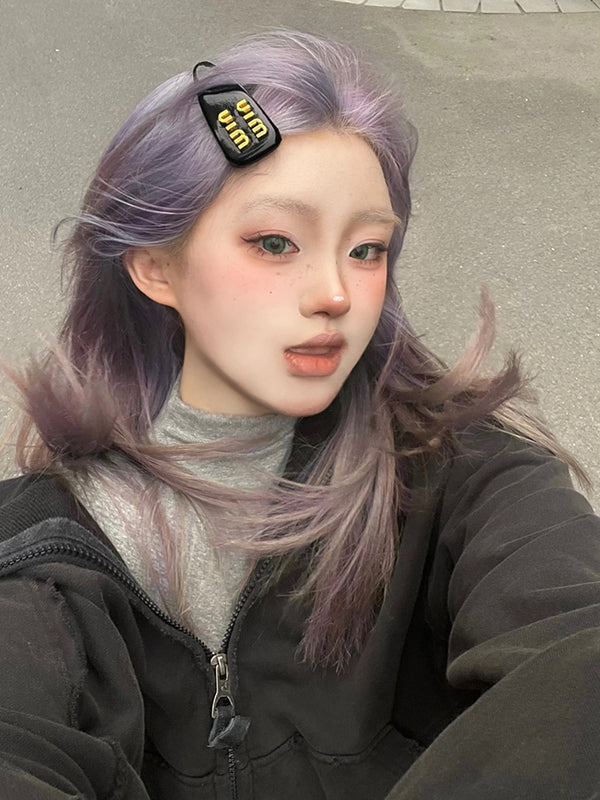 Gray purple wig  KF11105