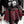 Gothic red and black plaid skirt  KF70400