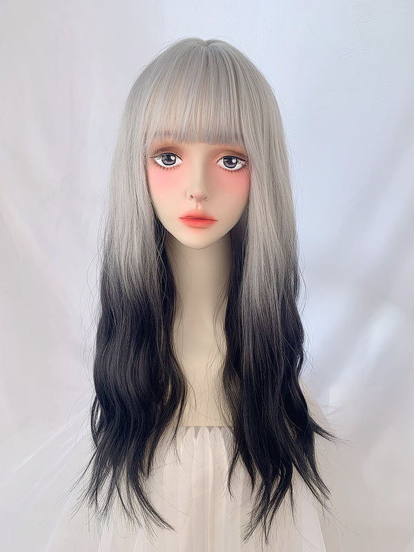 Gray and black gradient wig KF11077