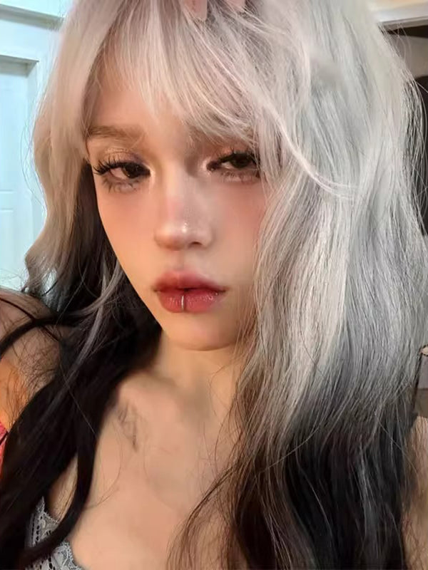 Gray and black gradient wig KF11077