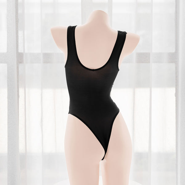 Deep V cutout bodysuit  KF70305