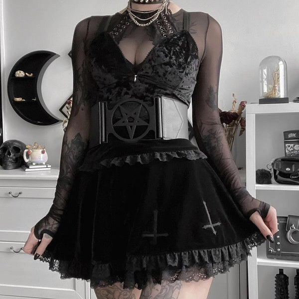 GOTH BABES SKIRT   KF83854