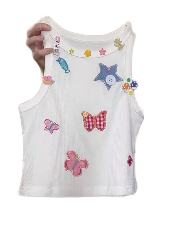 Colorful Butterfly Vest KF83894