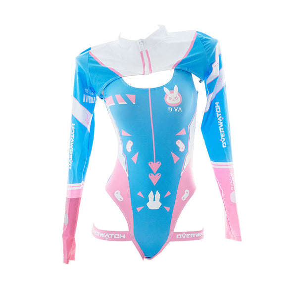 Pink blue hollow bodysuit Kf11210