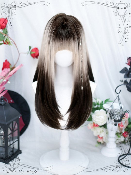 silver brown wig  KF11048