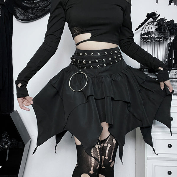 punk style irregular skirt   KF70264