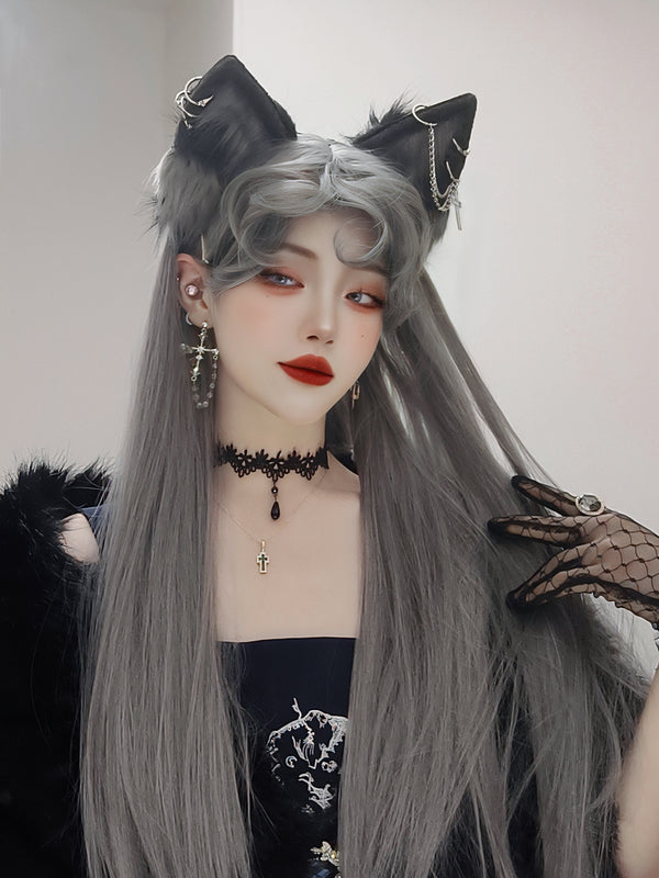 Gray lolita wig KF11023