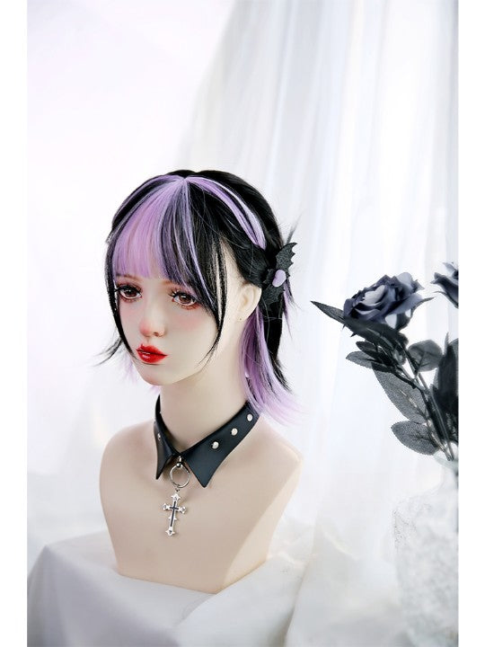lolita black purple wig  KF11046