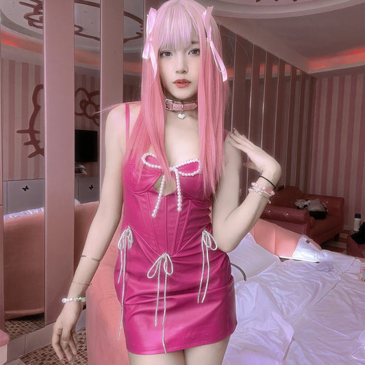 Pink Strap Dress  KF70332